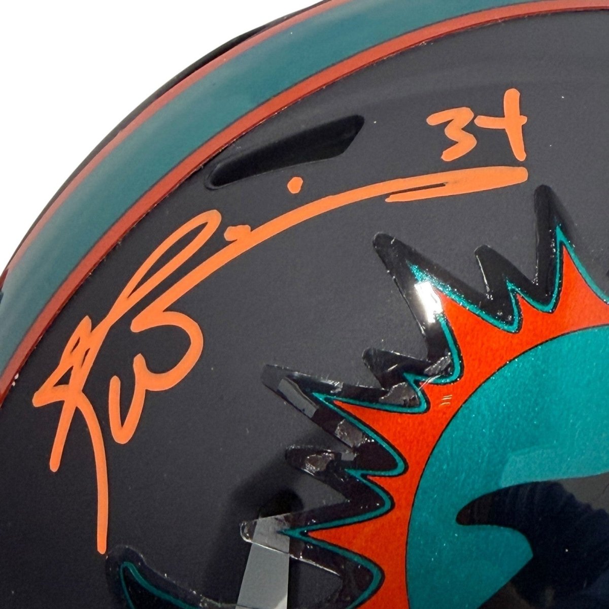 Ricky Williams Signed Miami Dolphins Rivalries Mini Helmet JSA Witness COA