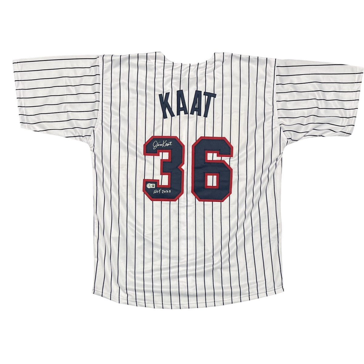 Jim Kaat Signed Minnesota Custom Jersey w/ HOF 2022 Beckett Witness BAS COA