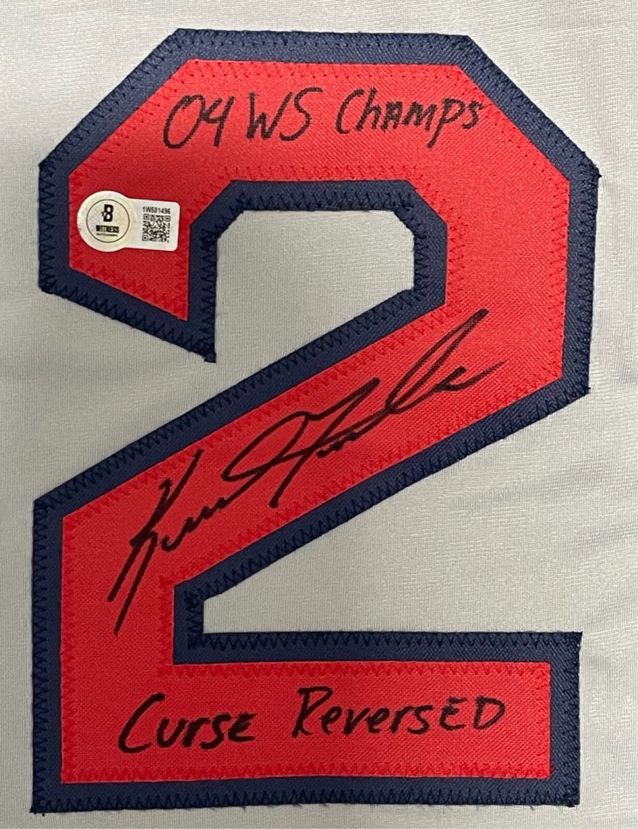 Keith Foulke Signed Red Sox Custom Jersey w/ WS + Curse Beckett Witness BAS COA