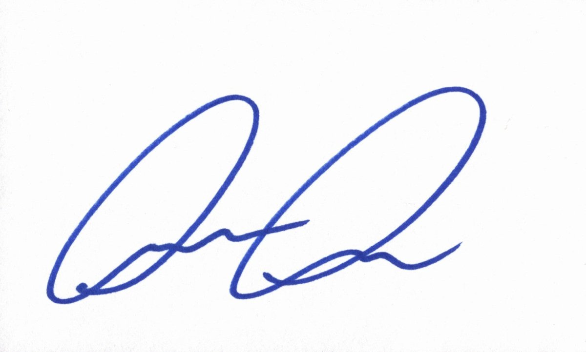 Luis Medina Signed Autographed 3"x5" Blank Index Card LSCM COA Yankees Athletics