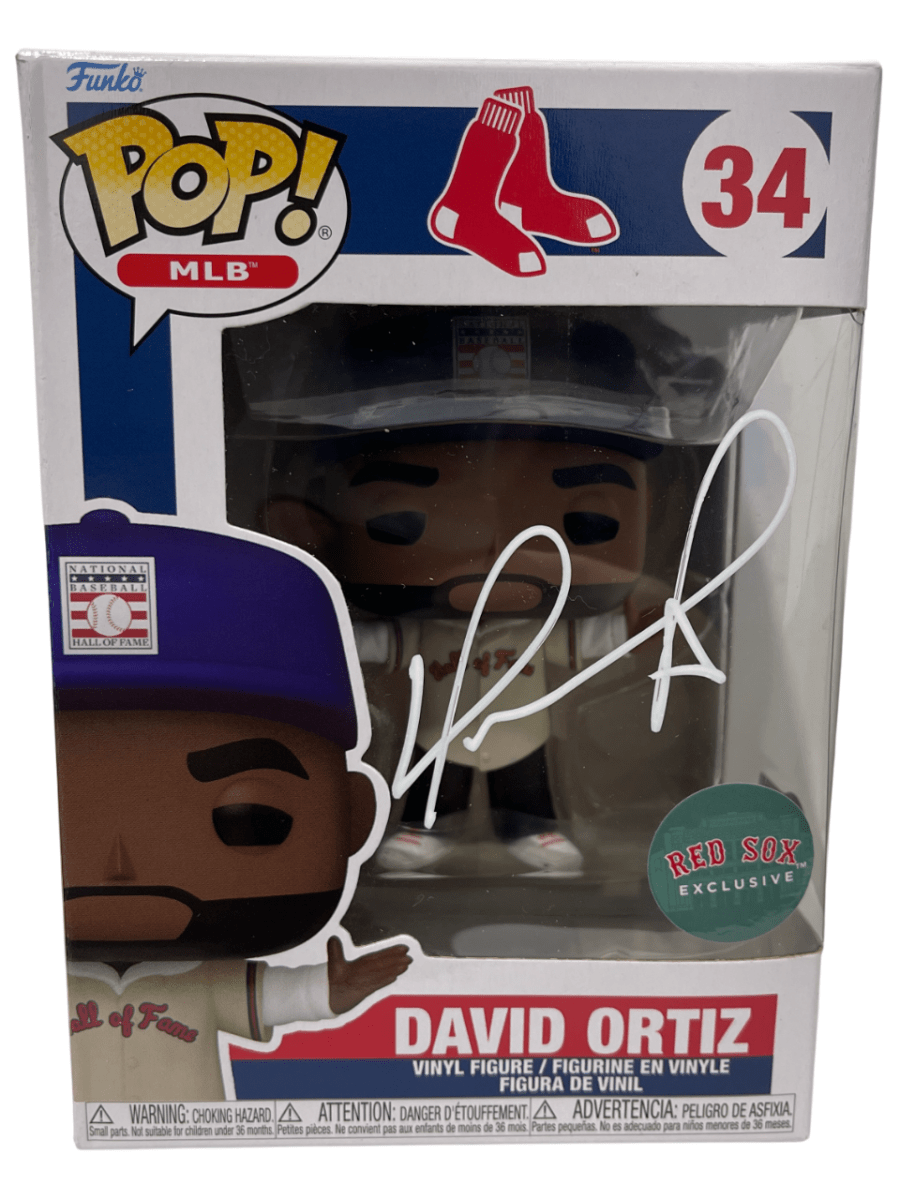 David Ortiz Signed Boston Red Sox Exclusive SGA Funko Pop 34 Beckett Wit BAS COA