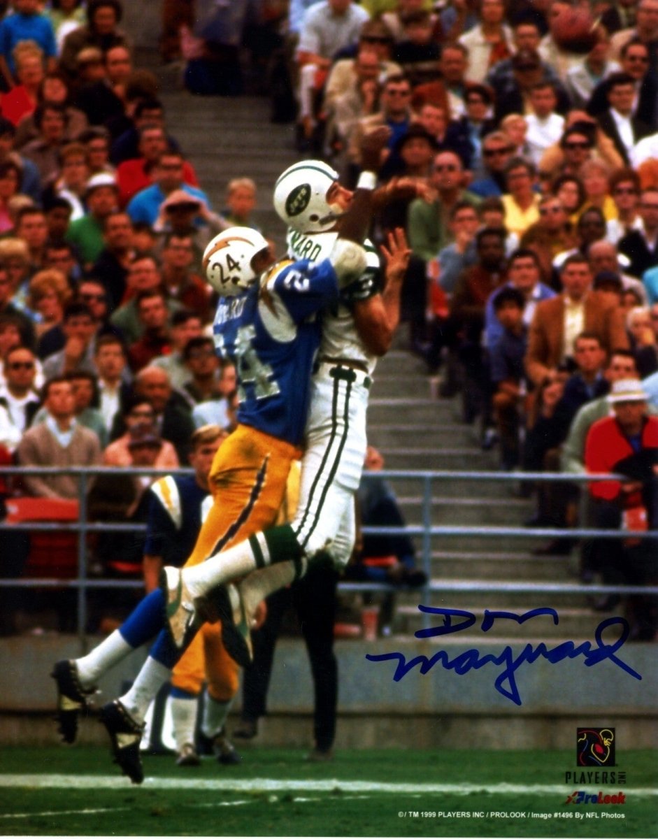 Don Maynard Signed Autographed New York Jets 8x10 Photo LSCM COA