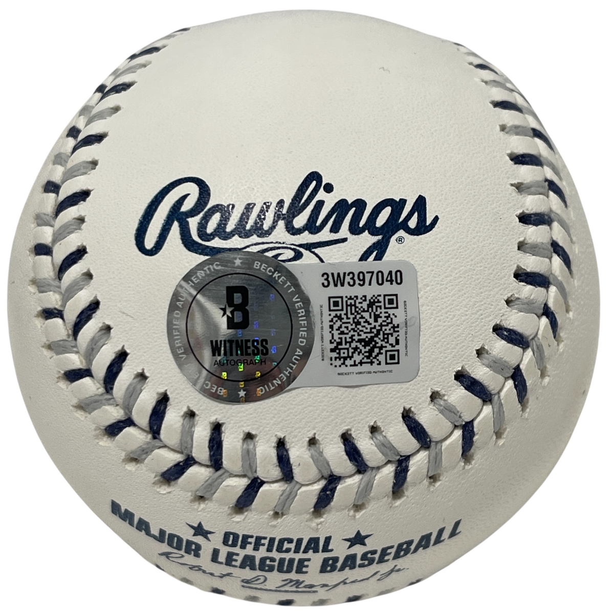 Mariano Rivera Signed Yankees Logo Baseball w/ Thank Lord Insc Beckett W BAS COA