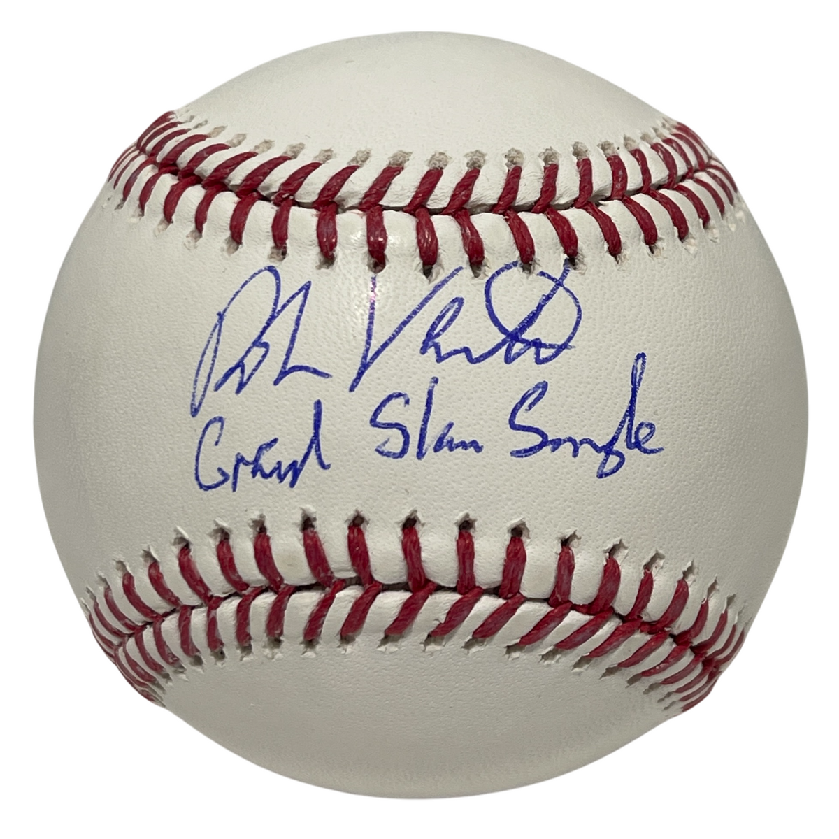 Robin Ventura Signed ROMLB Baseball w/ Grand Slam Single Beckett Witness BAS COA