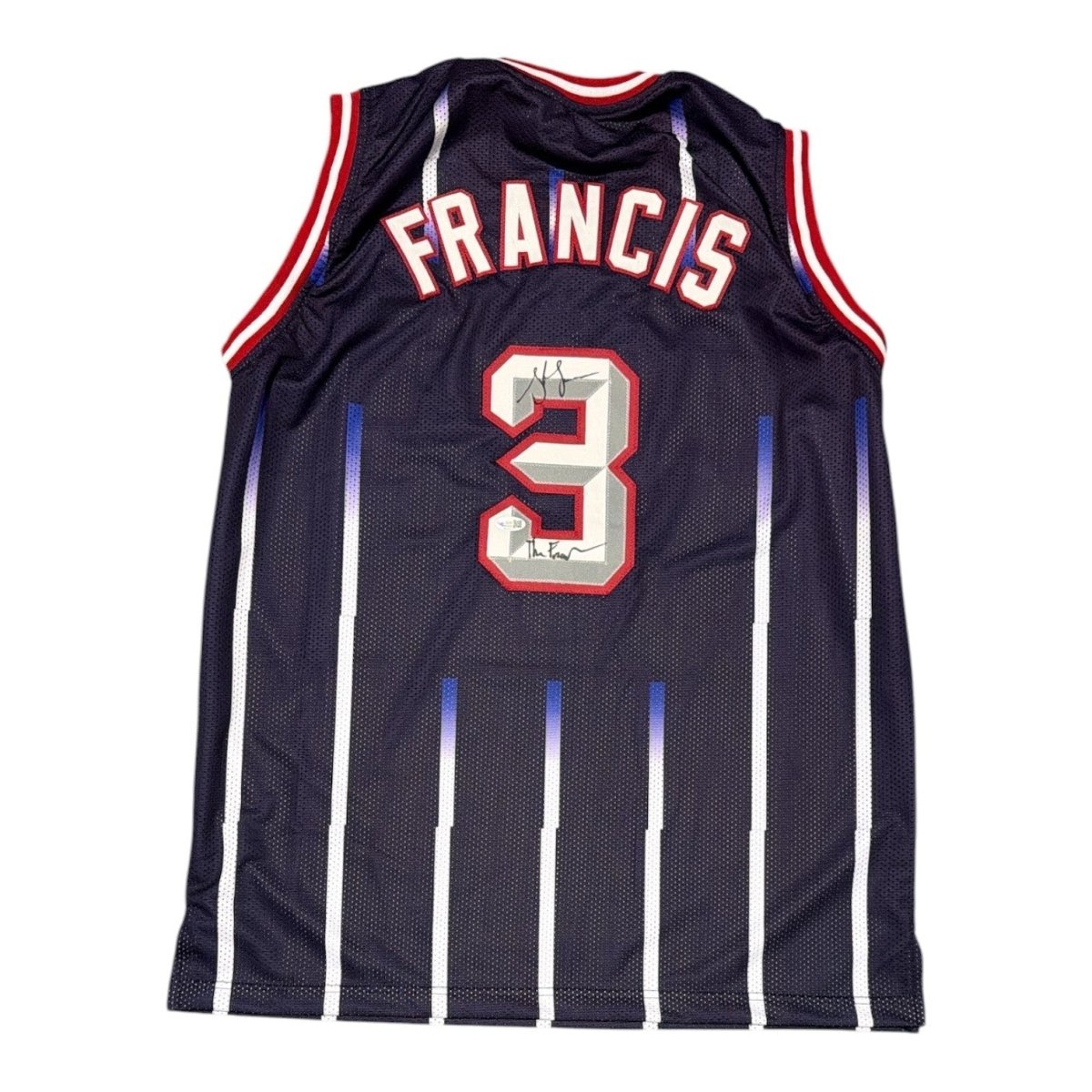 Steve Francis Signed Houston Rockets Custom Jersey w/ The Franchise JSA Wit COA