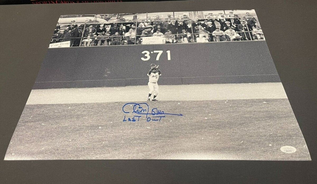 Cleon Jones Signed New York Mets 16x20 Photo "Last Out" JSA WIT COA