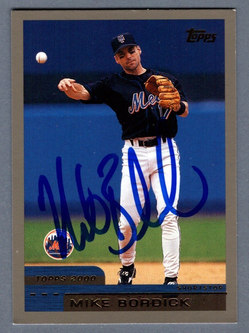 Mike Bordick Signed Autographed 2000 Topps Traded #T126 LSCM COA New York Mets
