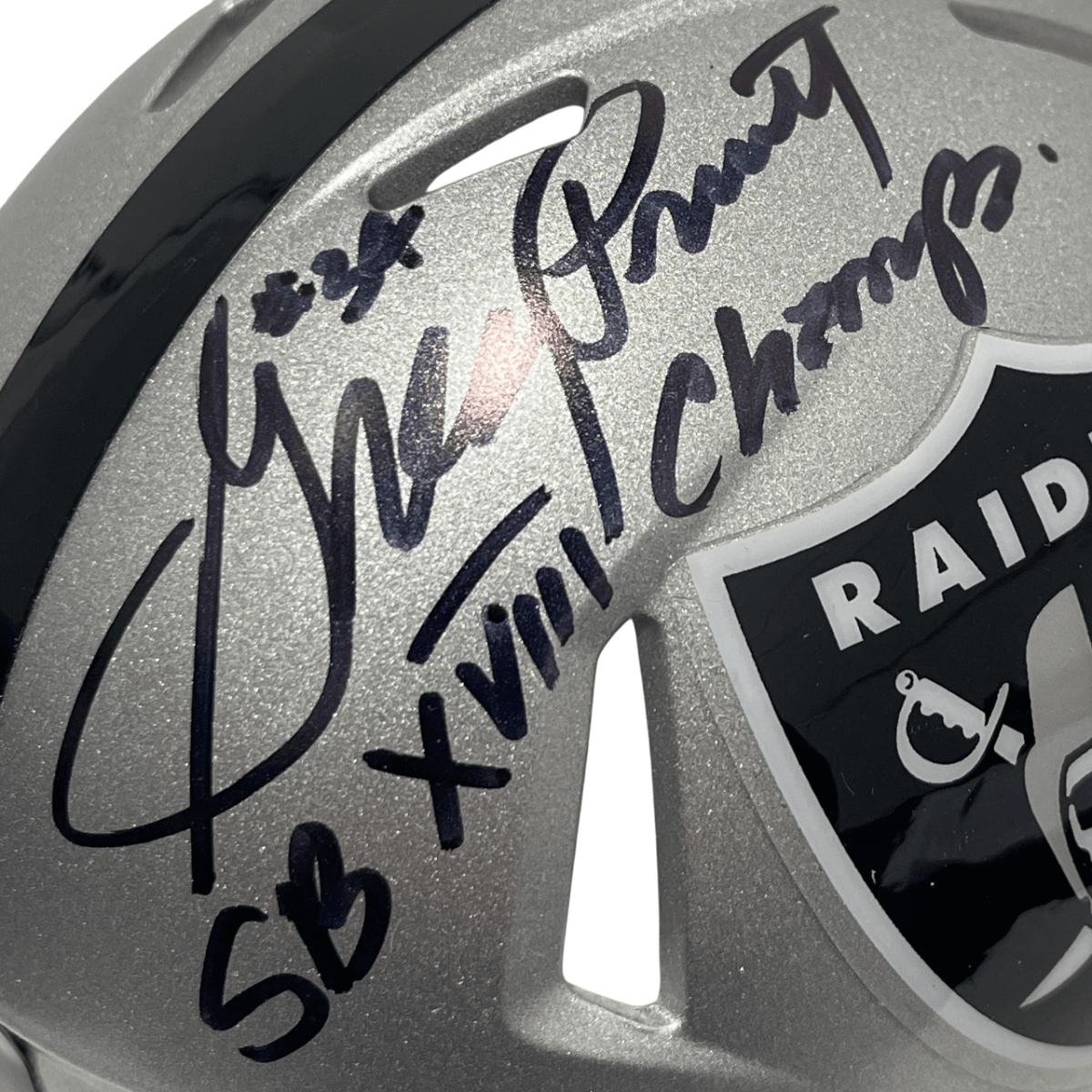 Greg Pruitt Signed Raiders Speed Mini Helmet w/ SB XVIII Champ Beckett W BAS COA