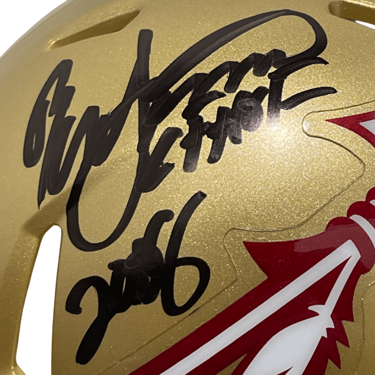 Ron Simmons Signed Florida State Gold Mini Helmet w/ CHOF 2008 Beckett Wit COA