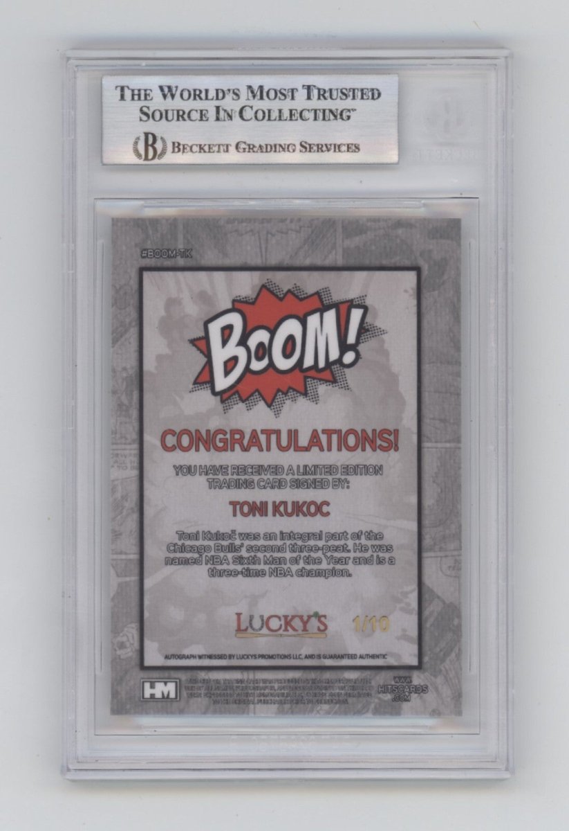 Toni Kukoc 2024 Hits Memorabilia BOOM Gold #/10 Signed BGS BAS Auto Bulls