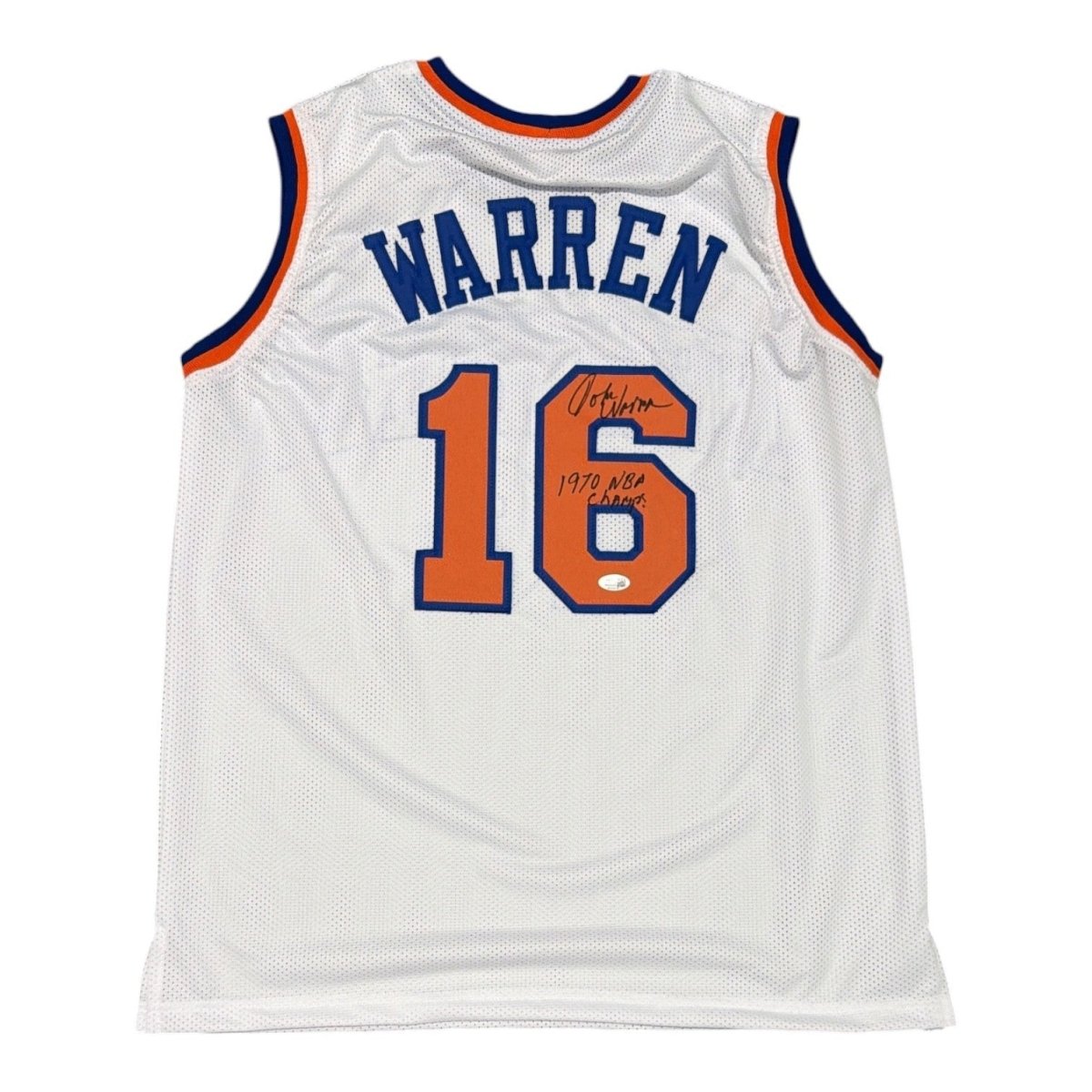 John Warren Signed New York Knicks Custom Jersey w/ 1970 NBA Champs JSA Wit COA