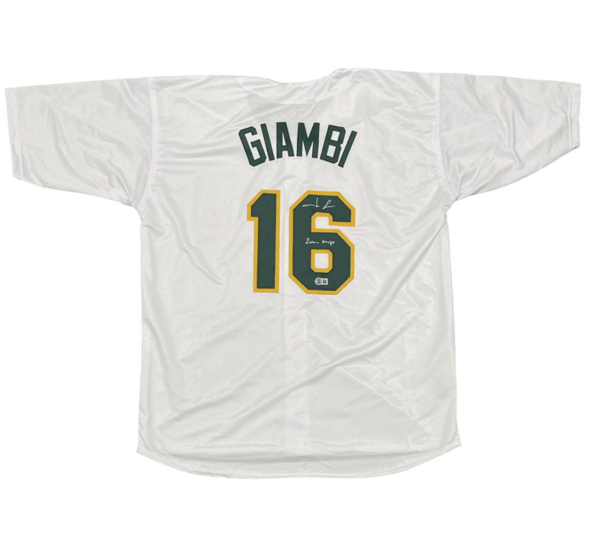 Jason Giambi Signed Oakland Athletics Custom Jersey w/ 2000 MVP Beckett BAS COA