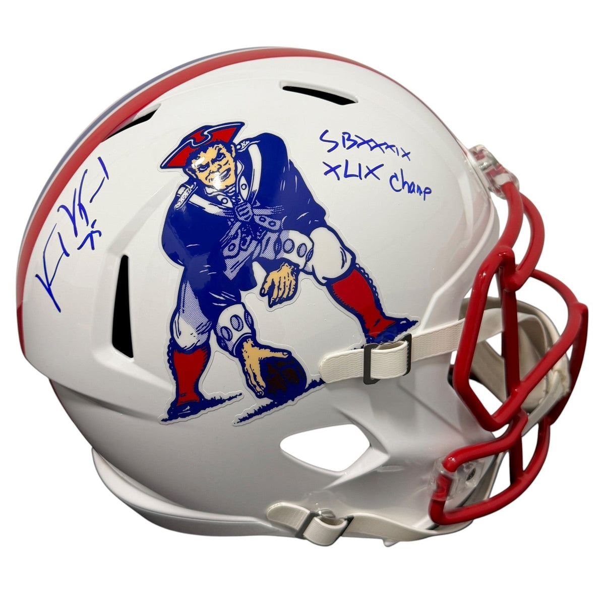 Vince Wilfork Signed Patriots TB FS Full Size Helmet w/ SB Insc JSA W COA