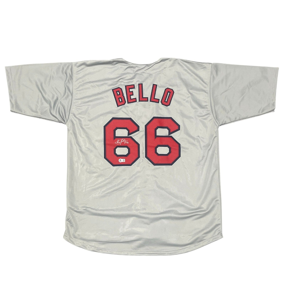 Brayan Bello Signed Boston Red Sox Custom Jersey w/ #66 Beckett Witness BAS COA