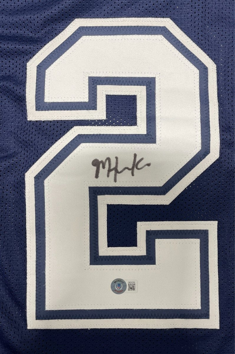 Malik Hooker Signed Dallas Cowboys Custom Jersey Beckett Witness BAS COA