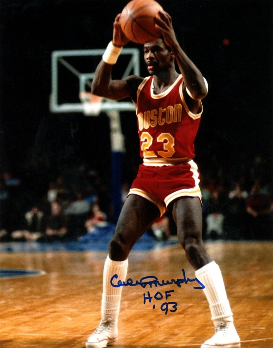 Calvin Murphy Signed Autographed Houston Rockets 8x10 w/ HOF 93 LSCM COA