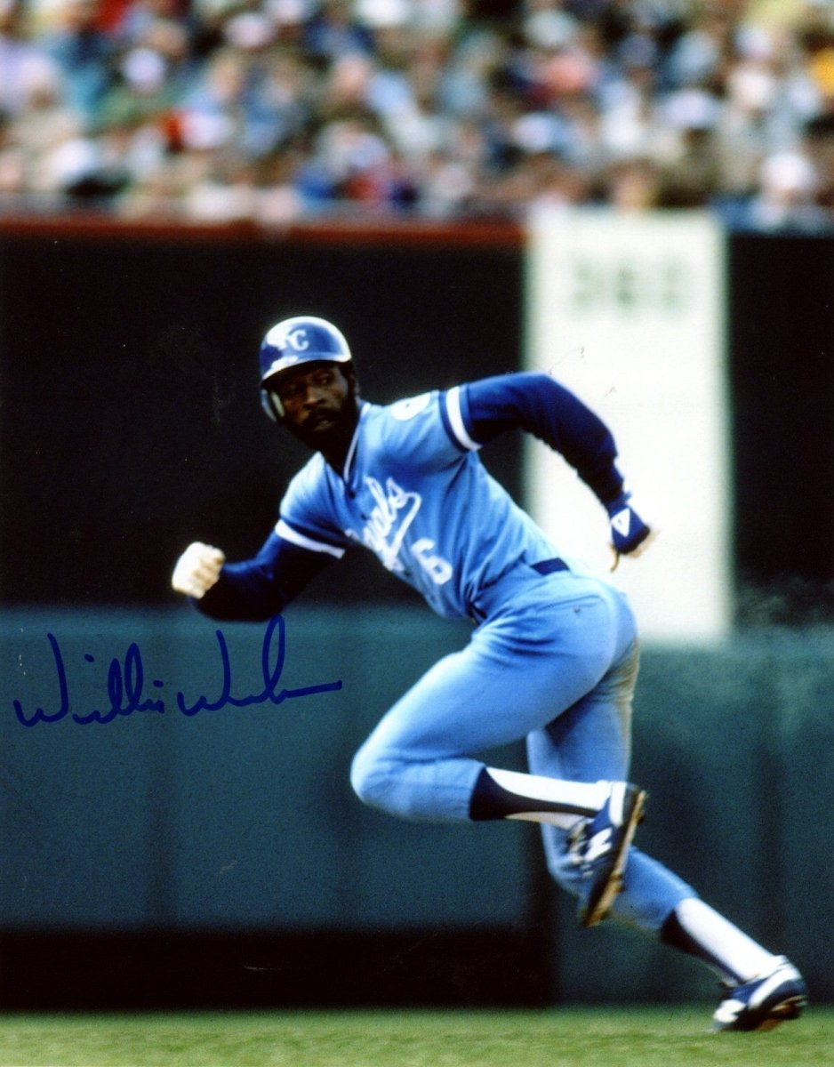 Willie Wilson Signed Autographed Kansas City Royals 8x10 Photo LSCM COA