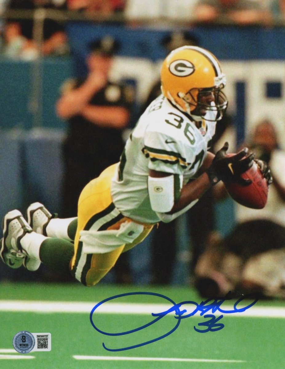 LeRoy Butler Signed Green Bay Packers 8x10 Photo Beckett Witness BAS COA #2