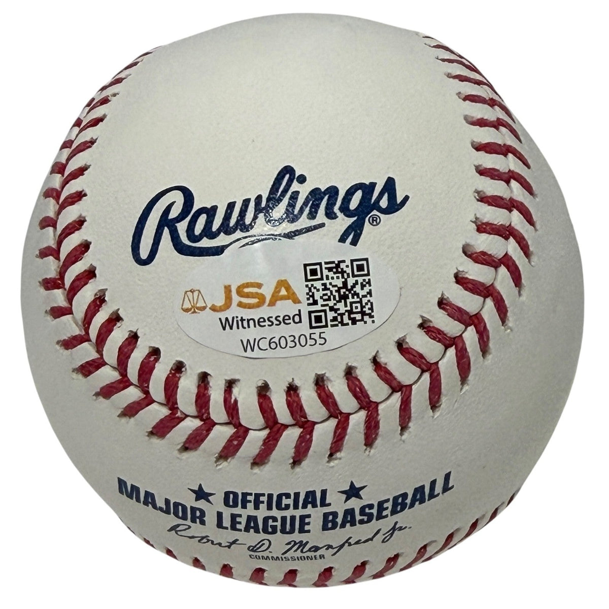 Ed Hearn Signed ROMLB Baseball w/ 86 WS Champs Insc JSA Witness COA