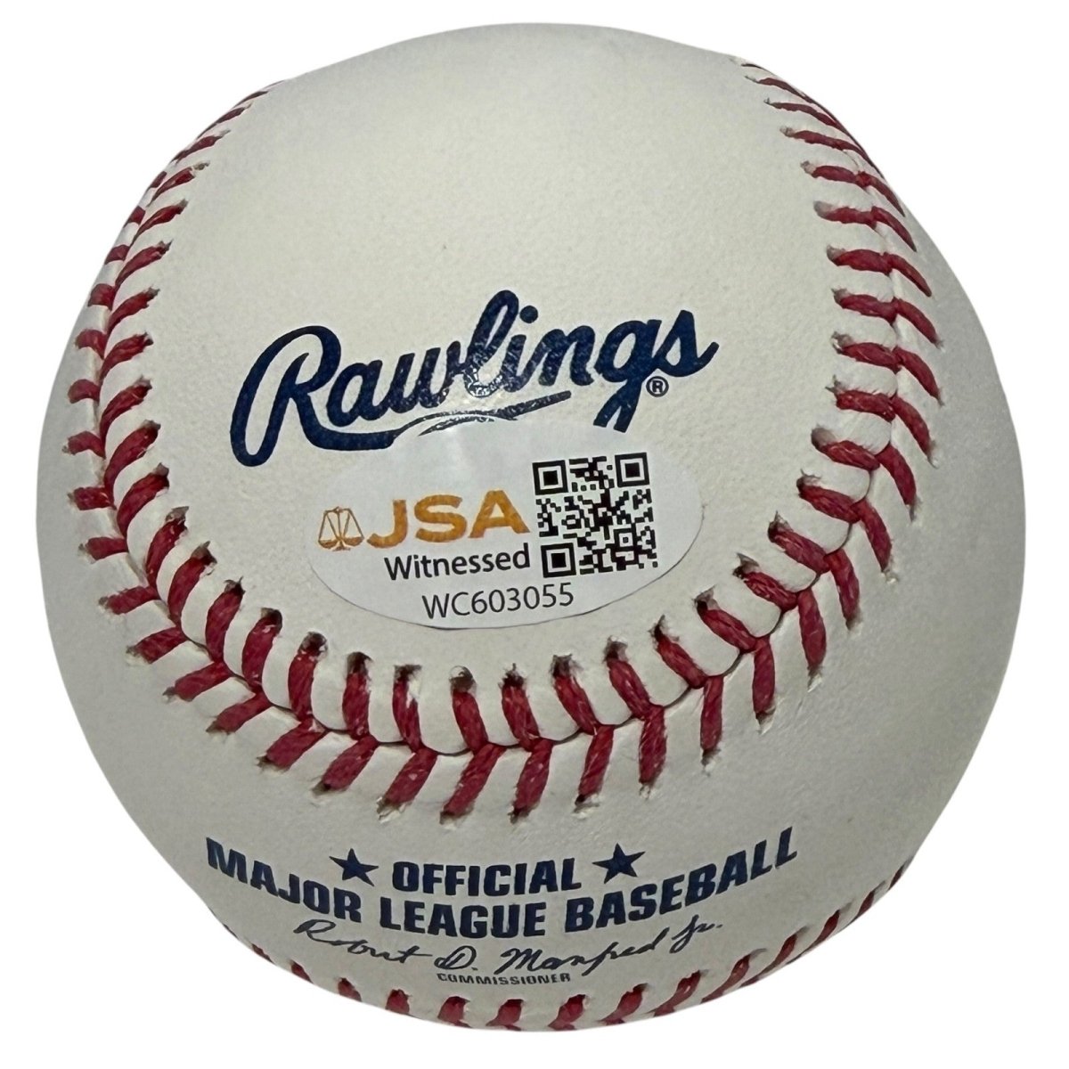 Ed Hearn Signed ROMLB Baseball w/ 86 WS Champs Insc JSA Witness COA