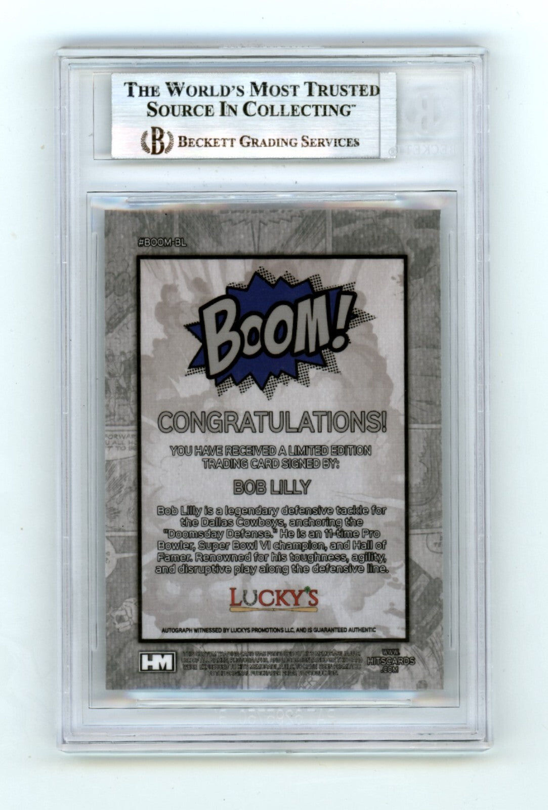 Bob Lilly 2024 Hits Memorabilia BOOM Silver Signed BGS BAS Auto HOF 1980 Insc.