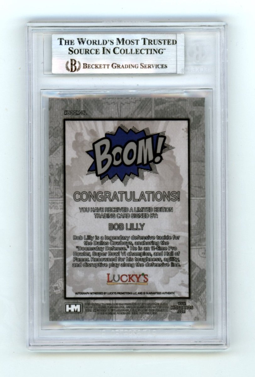 Bob Lilly 2024 Hits Memorabilia BOOM Silver Signed BGS BAS Auto HOF 1980 Insc.