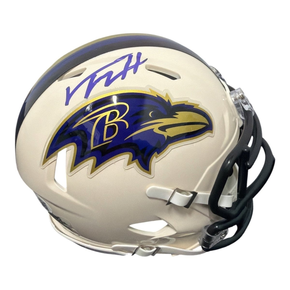 Trey Hendrickson Signed Baltimore Ravens Retro Mini Helmet JSA Witness COA