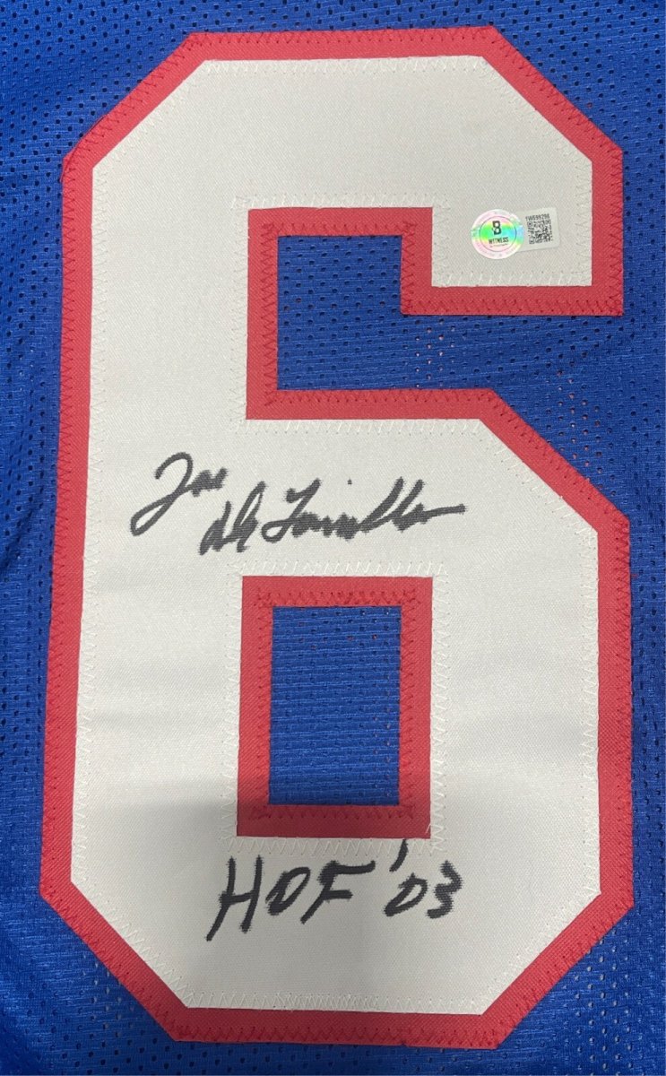 Joe DeLamielleure Signed Buffalo Bills Custom Jersey w/ HOF 03 Beckett W BAS COA