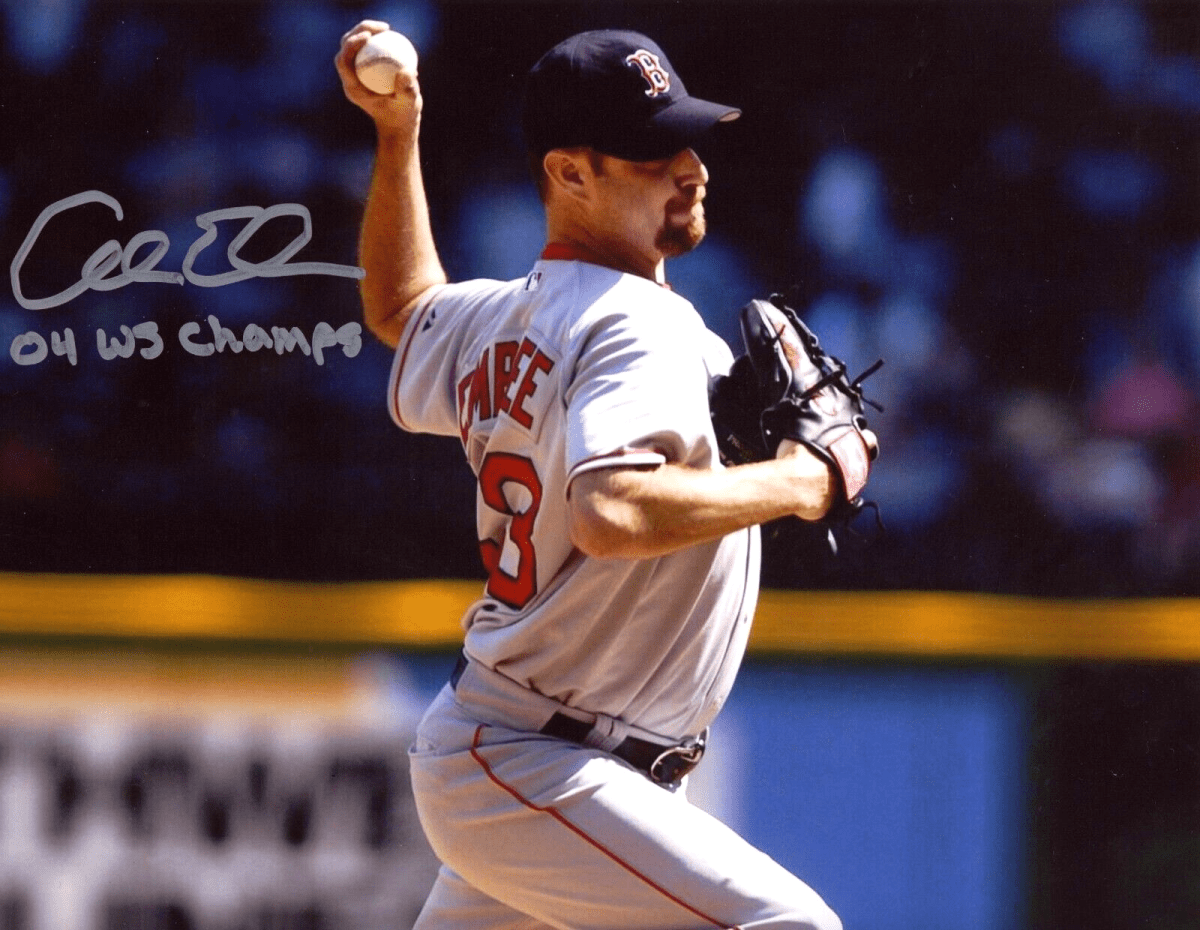 Alan Embree Signed 8x10 Photo Boston Red Sox w/ 04 WS Champs LSCM COA
