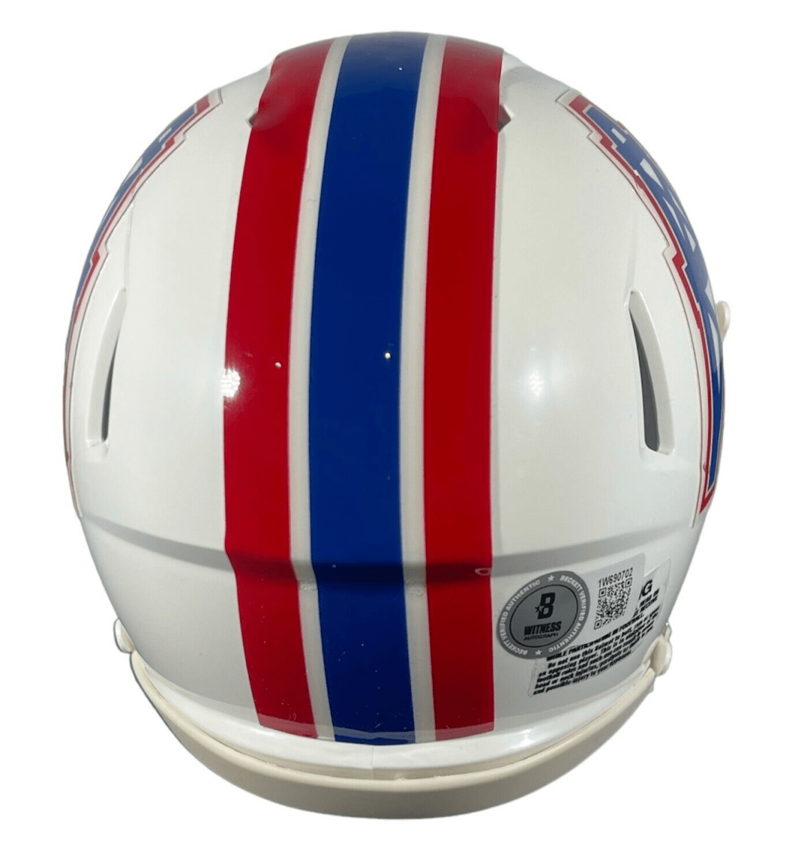 Warren Moon Signed Oilers TB Mini Helmet w/ HOF 06 Beckett Witness BAS COA