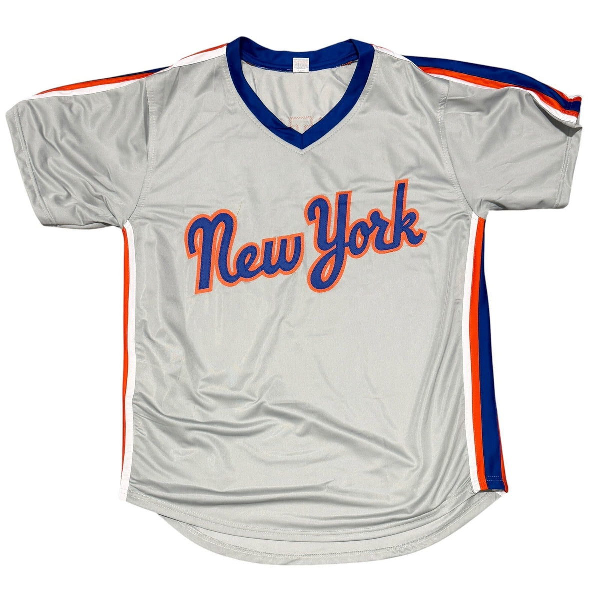 Rafael Santana Signed New York Mets Custom Jersey w/ 86 WS Champ JSA Witness COA
