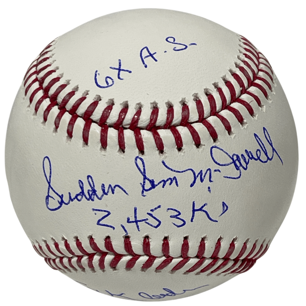 Sam McDowell Signed ROMLB Baseball w/ 4 Insc Beckett Witness BAS COA Cleveland