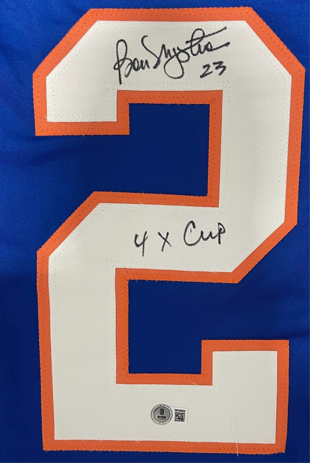 Bobby Nystrom Signed New York Islanders Custom Jersey w 4x Cup Beckett W BAS COA