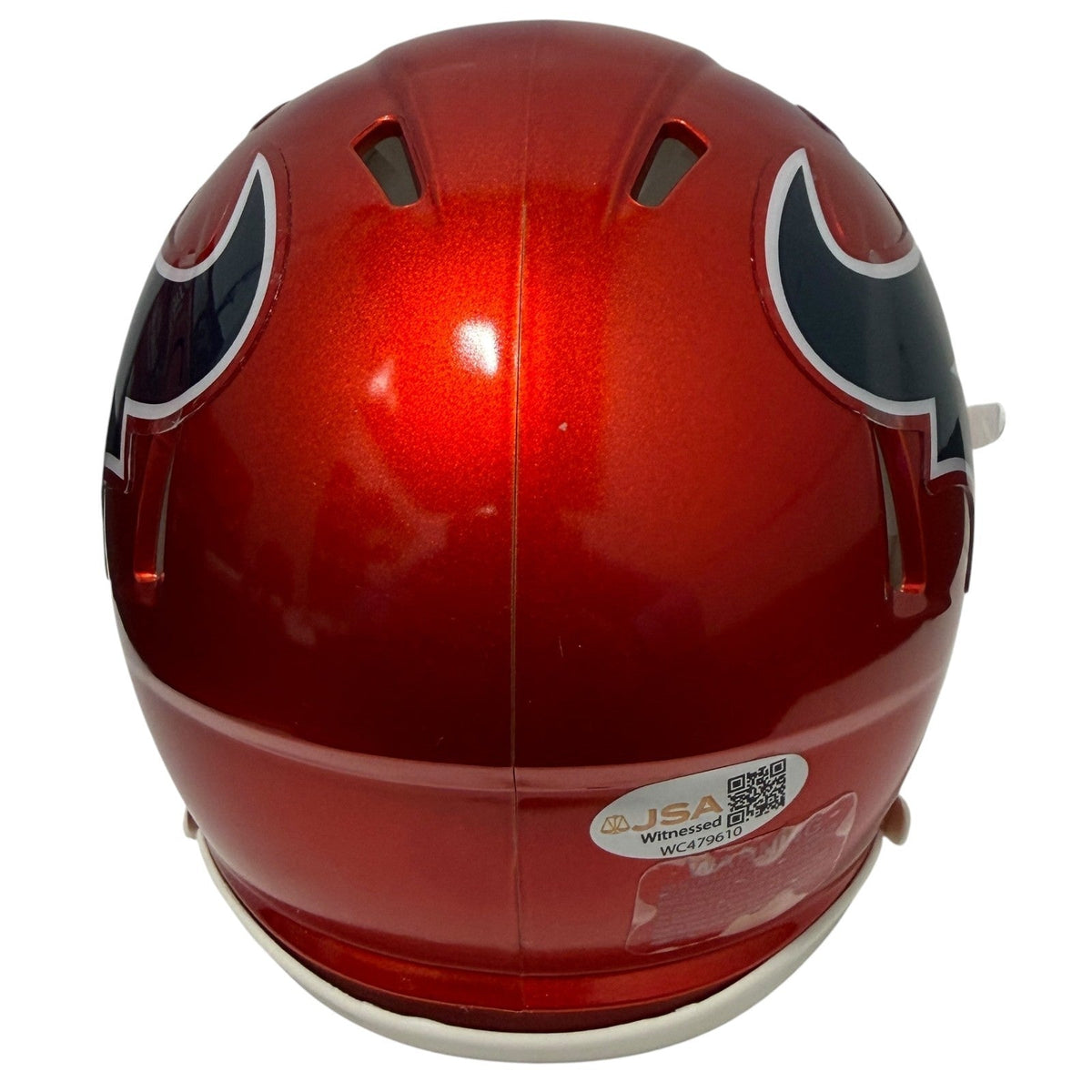 Matt Schaub Signed Houston Texans Alt Red Mini Helmet JSA Witness COA
