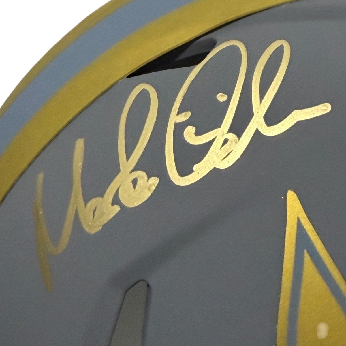 Morten Anderson Signed Saints Slate Mini Helmet w/ HOF 2017 JSA Witness COA