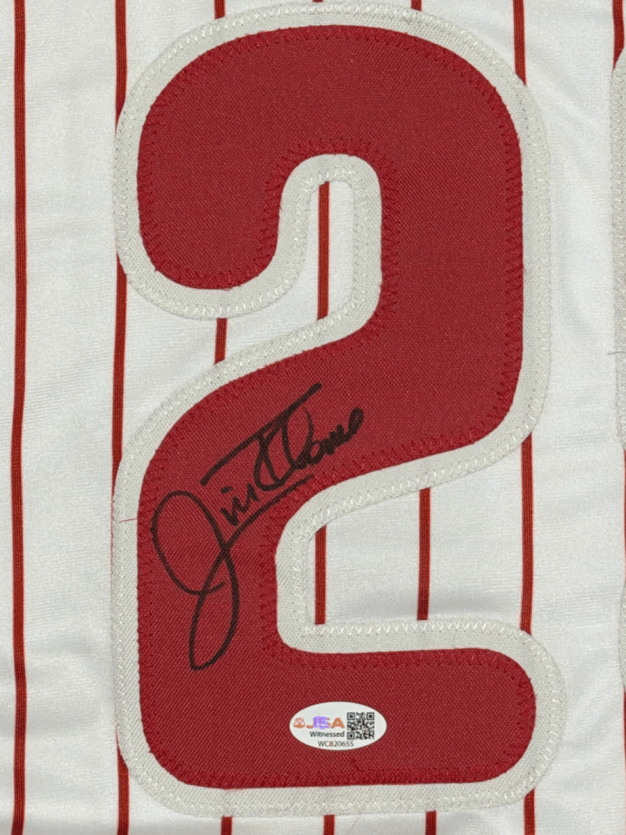 Jim Thome Signed Autographed Philadelphia Phillies Custom Jersey JSA Witness COA