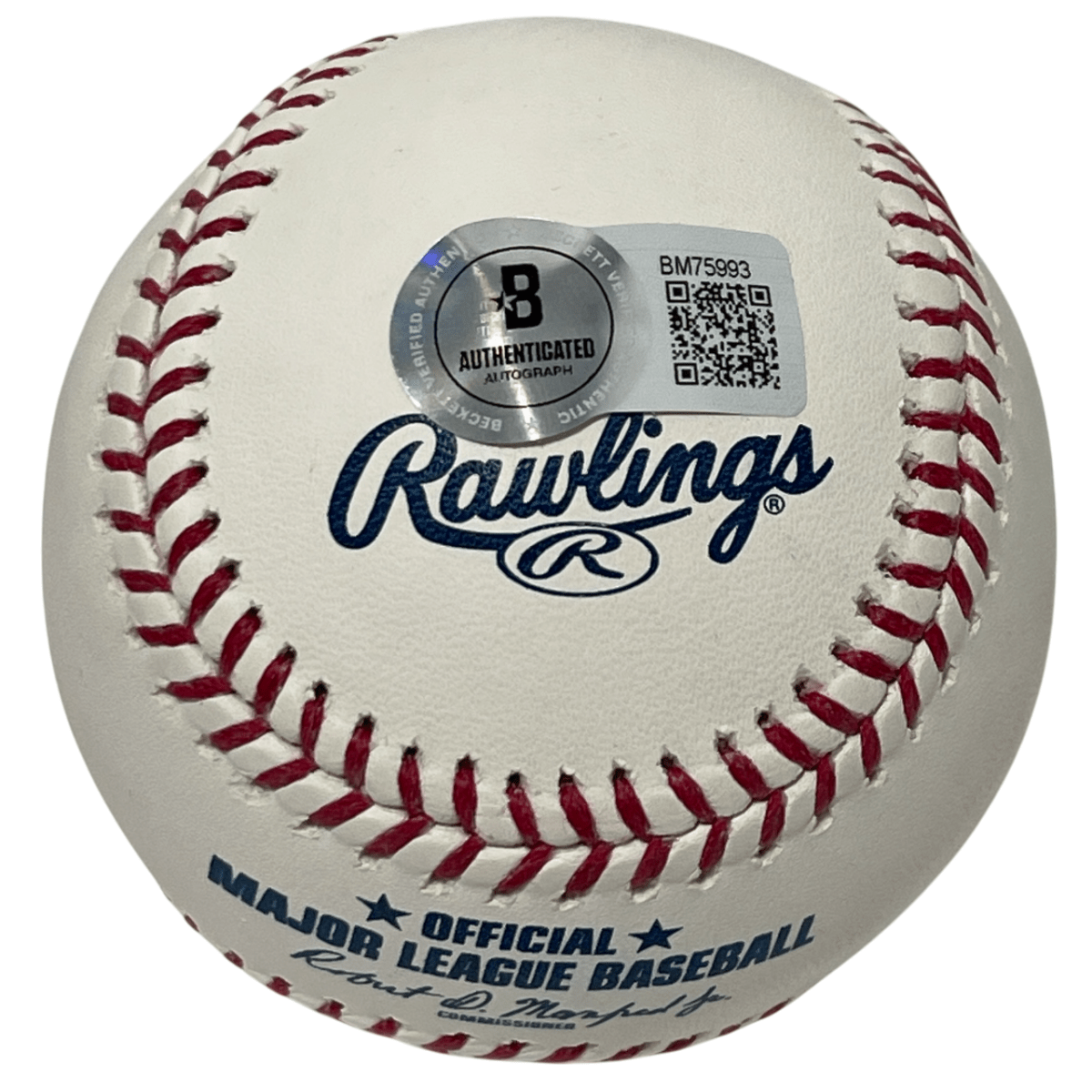 Marcell Ozuna Signed Rawlings ROMLB Baseball Beckett BAS COA Braves