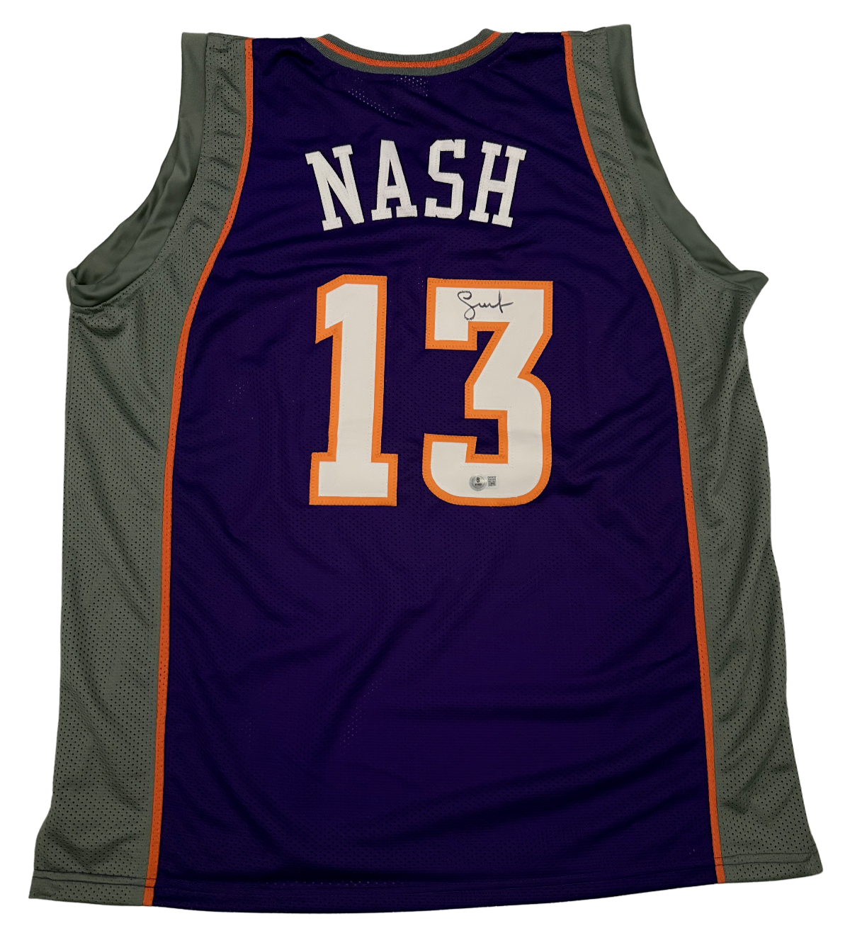 Steve Nash Signed Phoenix Suns Custom Jersey Beckett BAS Witness COA
