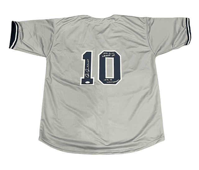 Chris Chambliss Signed Custom Jersey NY Yankees w/ 2x WS Walk off JSA COA
