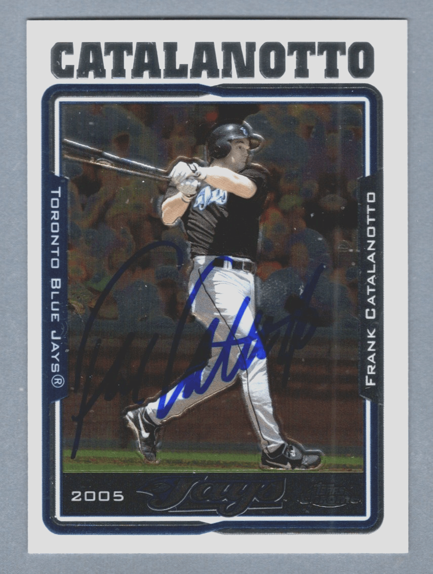 Frank Catalanotto Signed 2005 Topps Chrome #97  LSCM COA Toronto Blue Jays