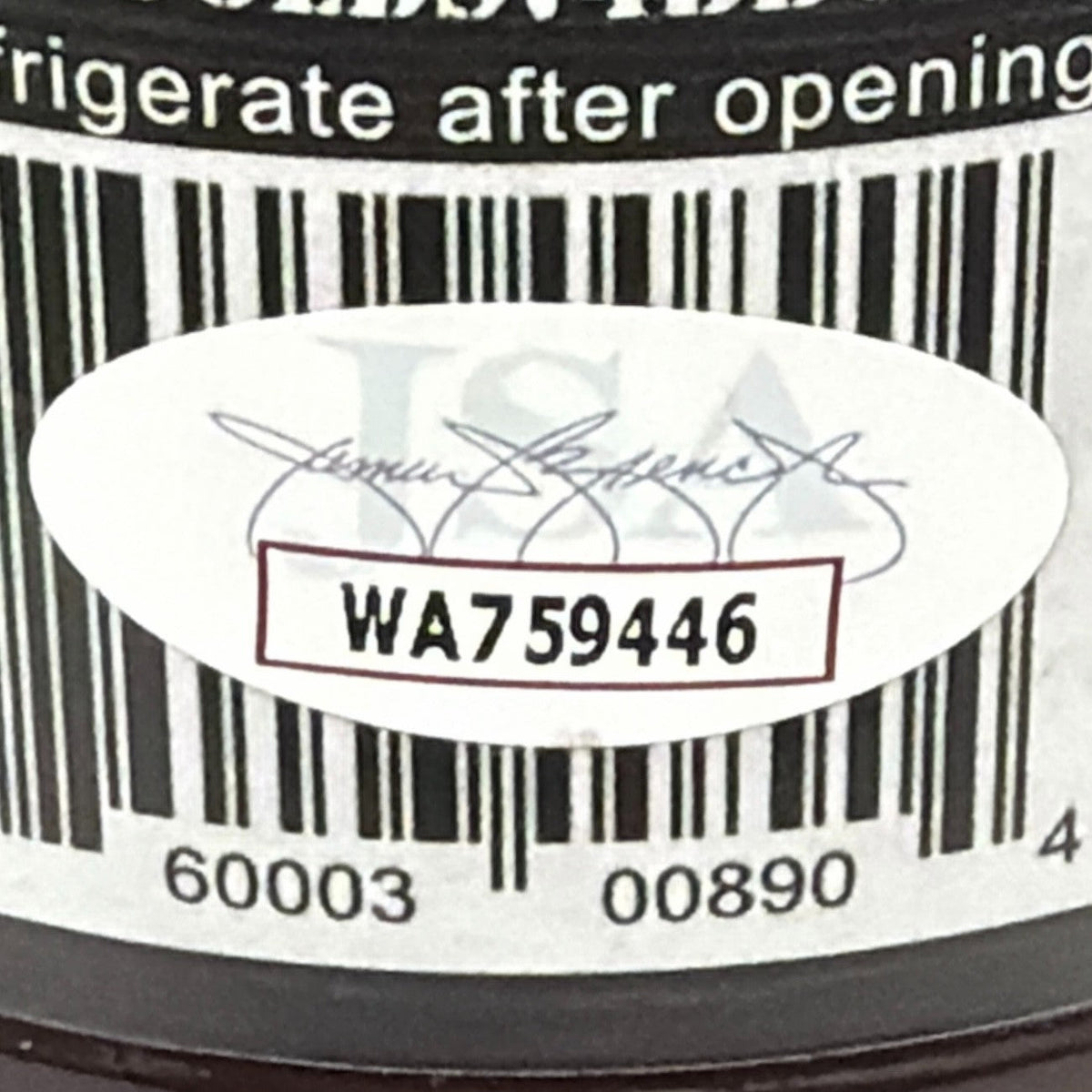 Nick Mangold Signed Autographed Mangold's 74 BBQ O.G. Sauce Jar JSA COA Jets