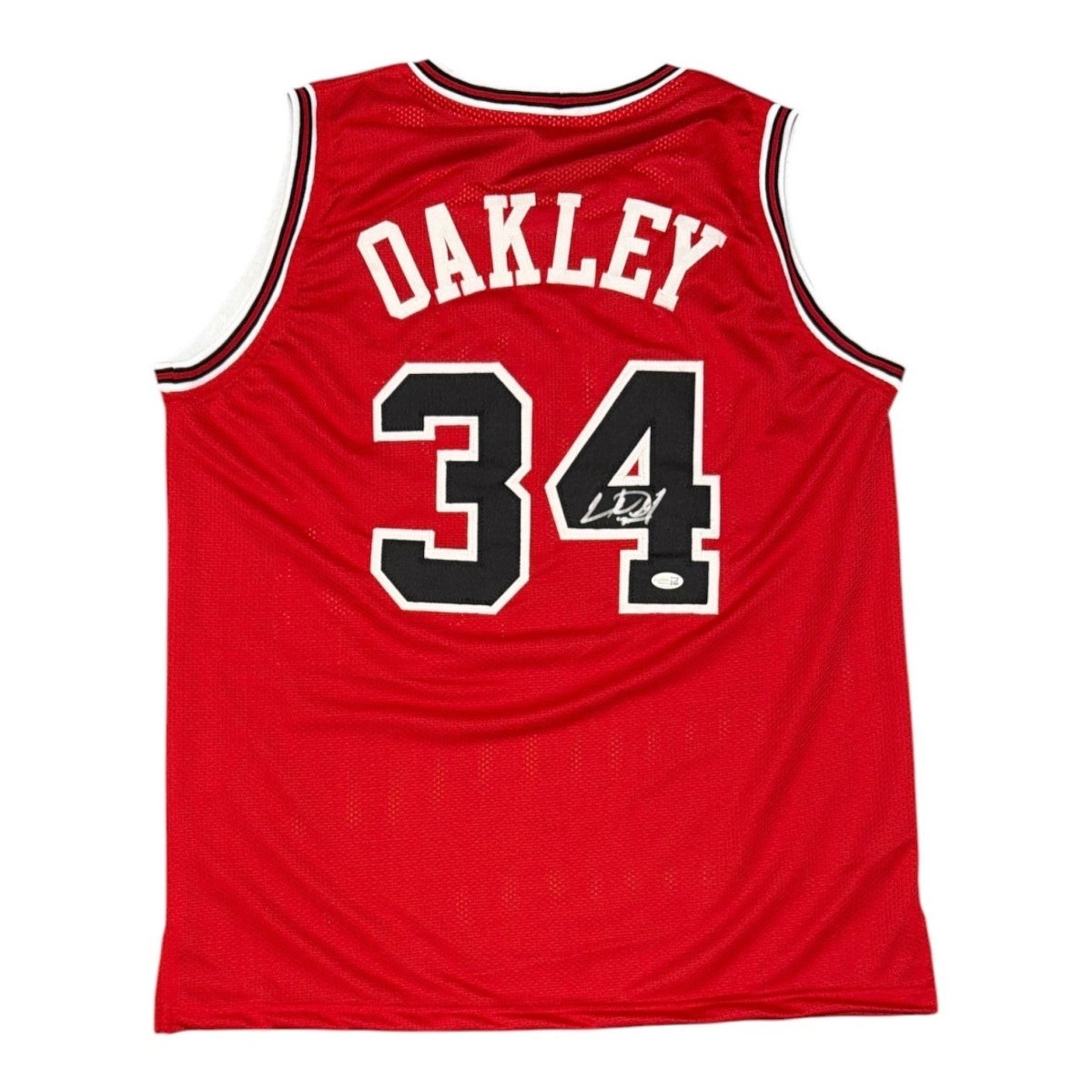 Charles Oakley Signed Autographed Chicago Bulls Custom Jersey JSA Witness COA