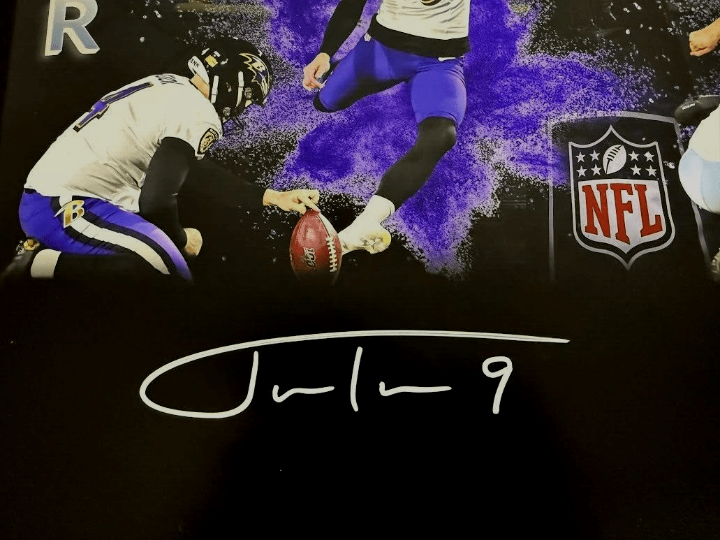Justin Tucker & Brandon Aubrey Dual Signed Auto 16x20 Photo Beckett Wit. BAS COA