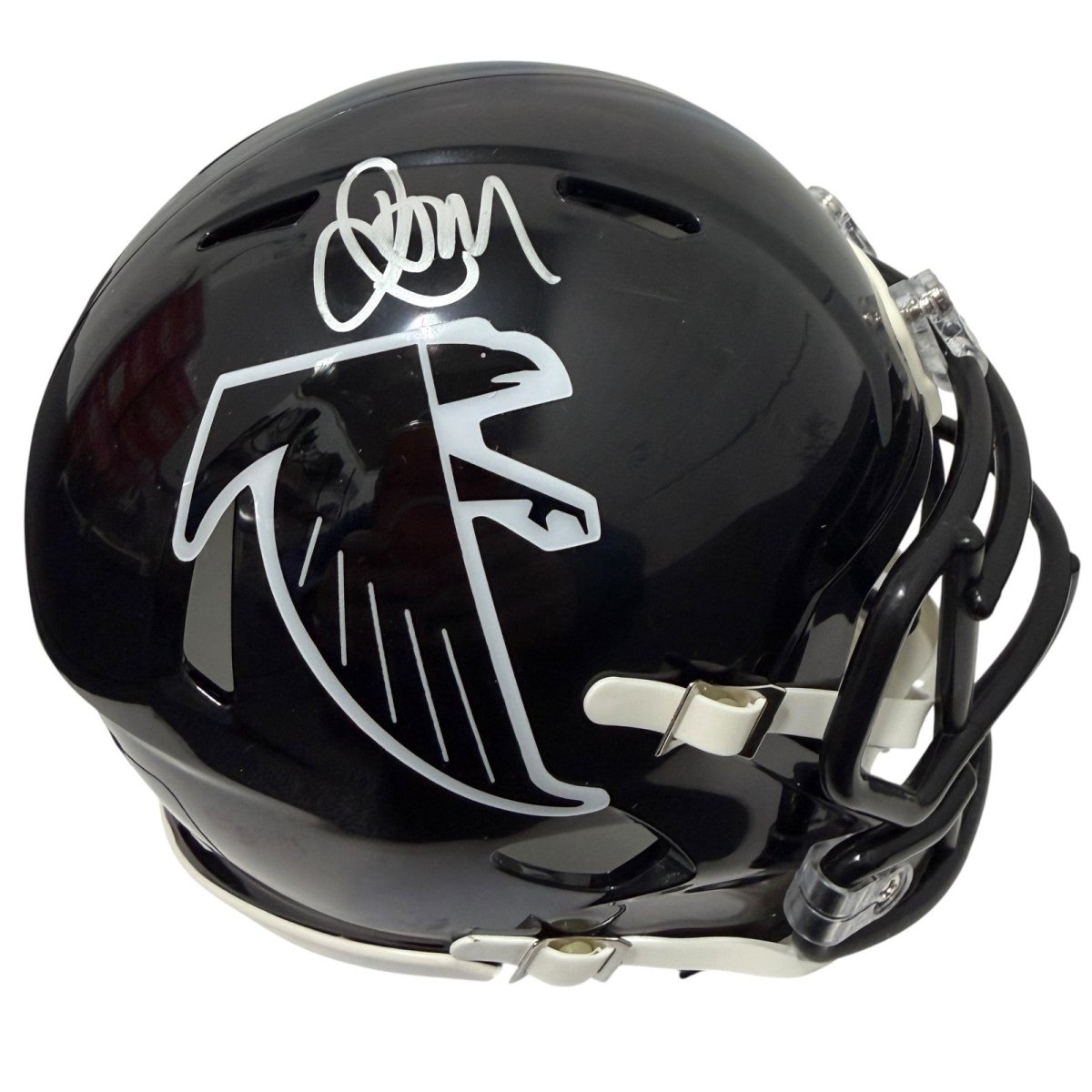 Jamal Anderson Signed Atlanta Falcons TB 90-02 Mini Helmet JSA Witness COA