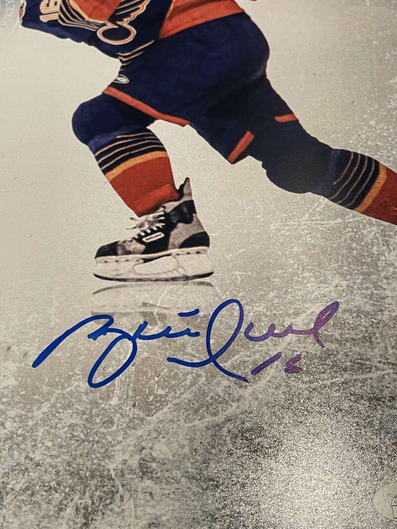 Bobby &amp; Brett Hull Dual Signed Autographed 16x20 Photo w/ HOF Insc JSA COA