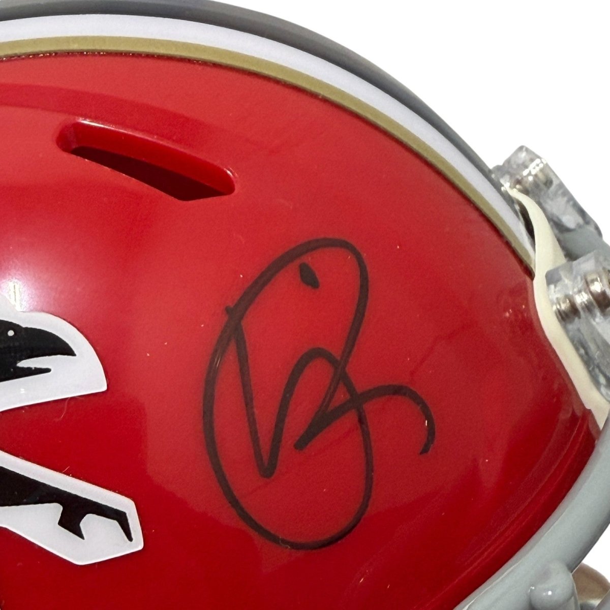 Andre Rison Signed Atlanta Falcons TB 66-69 Mini Helmet JSA Witness COA