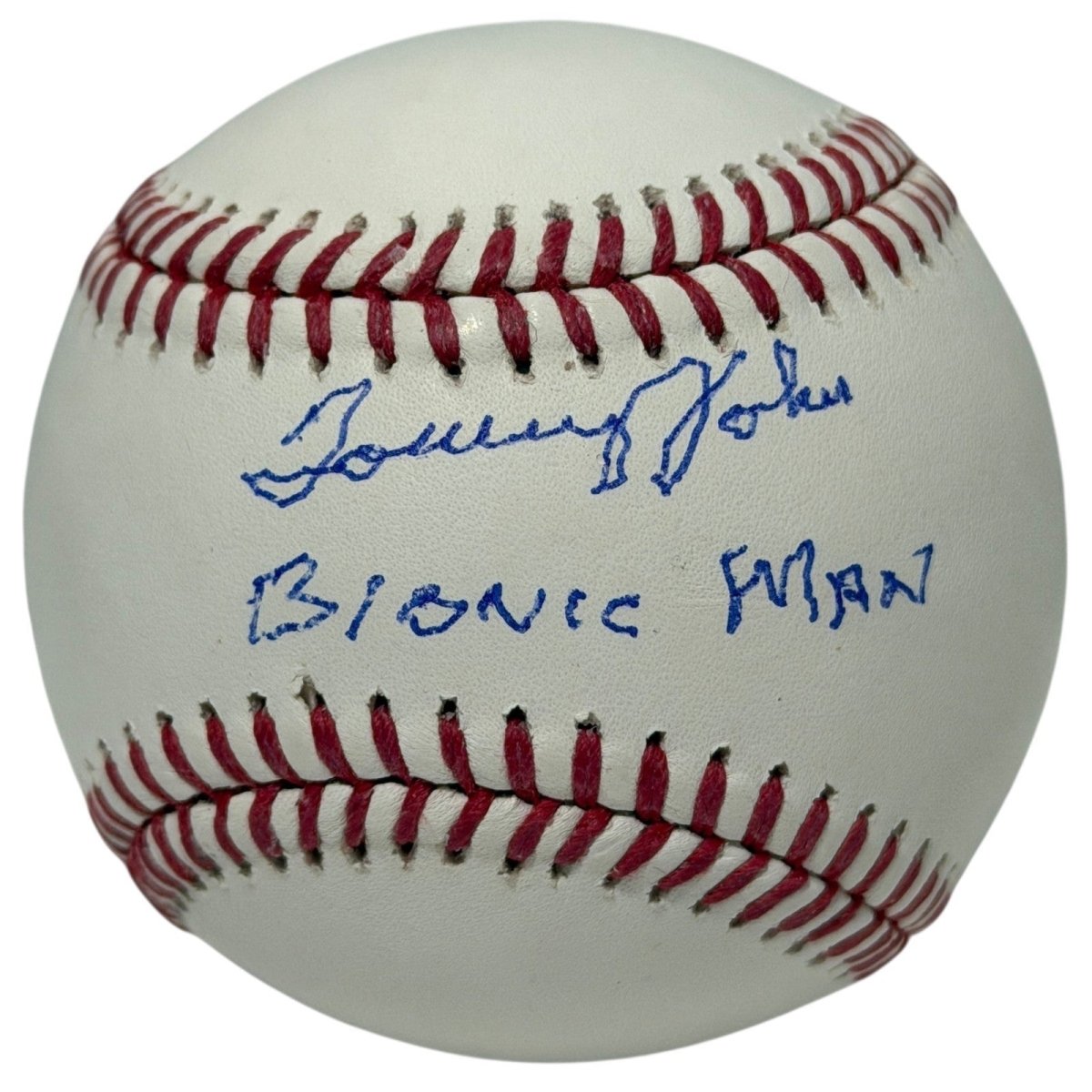 Tommy John Signed Autographed ROMLB Baseball w/ Bionic Man JSA Witness COA