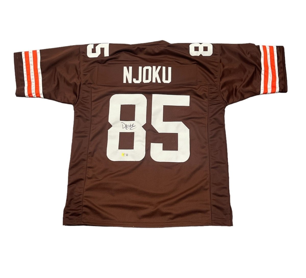 David Njoku Signed Cleveland Browns Custom Jersey Beckett Witness BAS COA