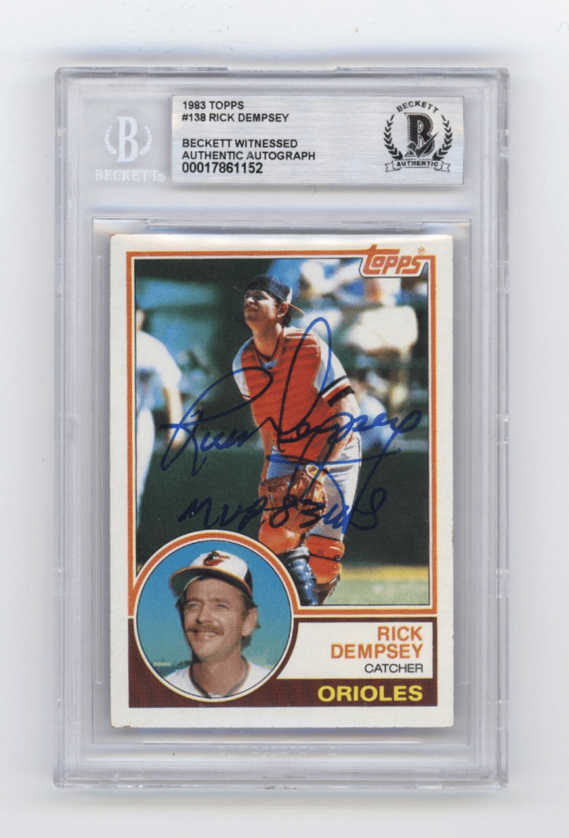 Rick Dempsey 1983 Topps #138 Signed w/ MVP 83 WS Beckett BGS BAS Auto Orioles