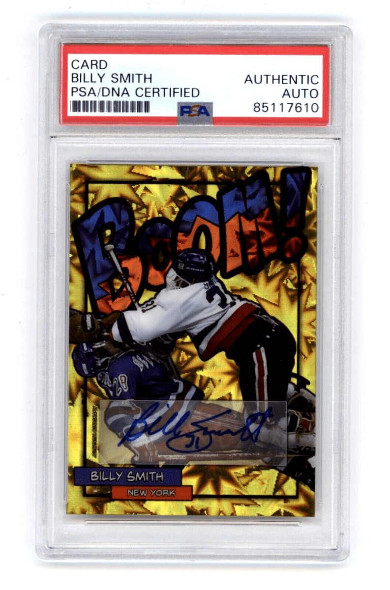 Billy Smith 2024 Hits Memorabilia BOOM Gold #/10 Signed PSA Auto Islanders